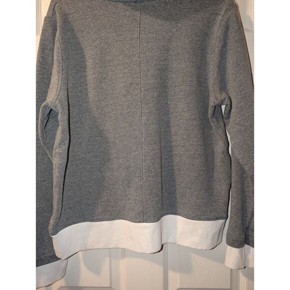 Under Armour Women's Medium Grey Fleece Long Sleeve Hoodie Zip Pocket Sweater - Picture 6 of 9